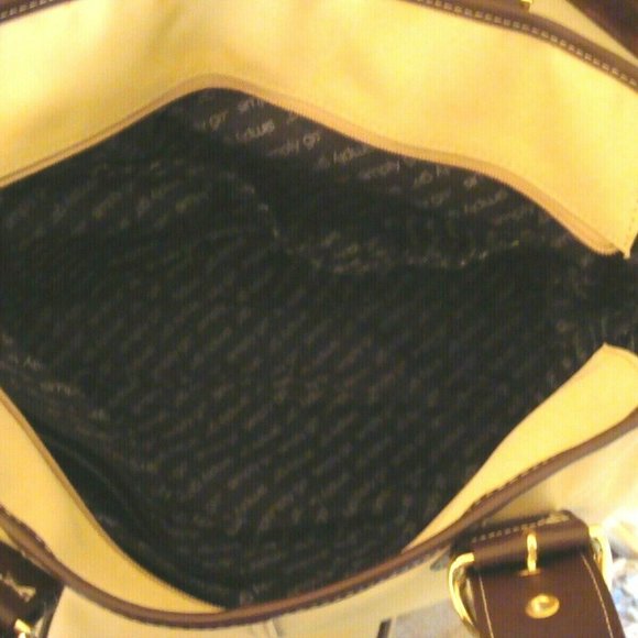 NWOT Simply Go NYLON Tote Shoulder Bag, Purse, Make Up Bag Brown/Tan - Picture 9 of 11